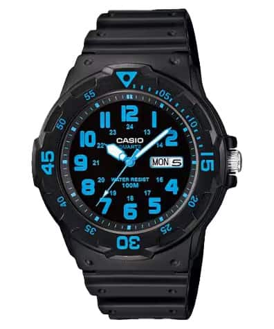 Casio - Men's Water-Resistant Analog Watch with Blue Dial - MRW-200H-2BV - Black price history on PriceWatchPro