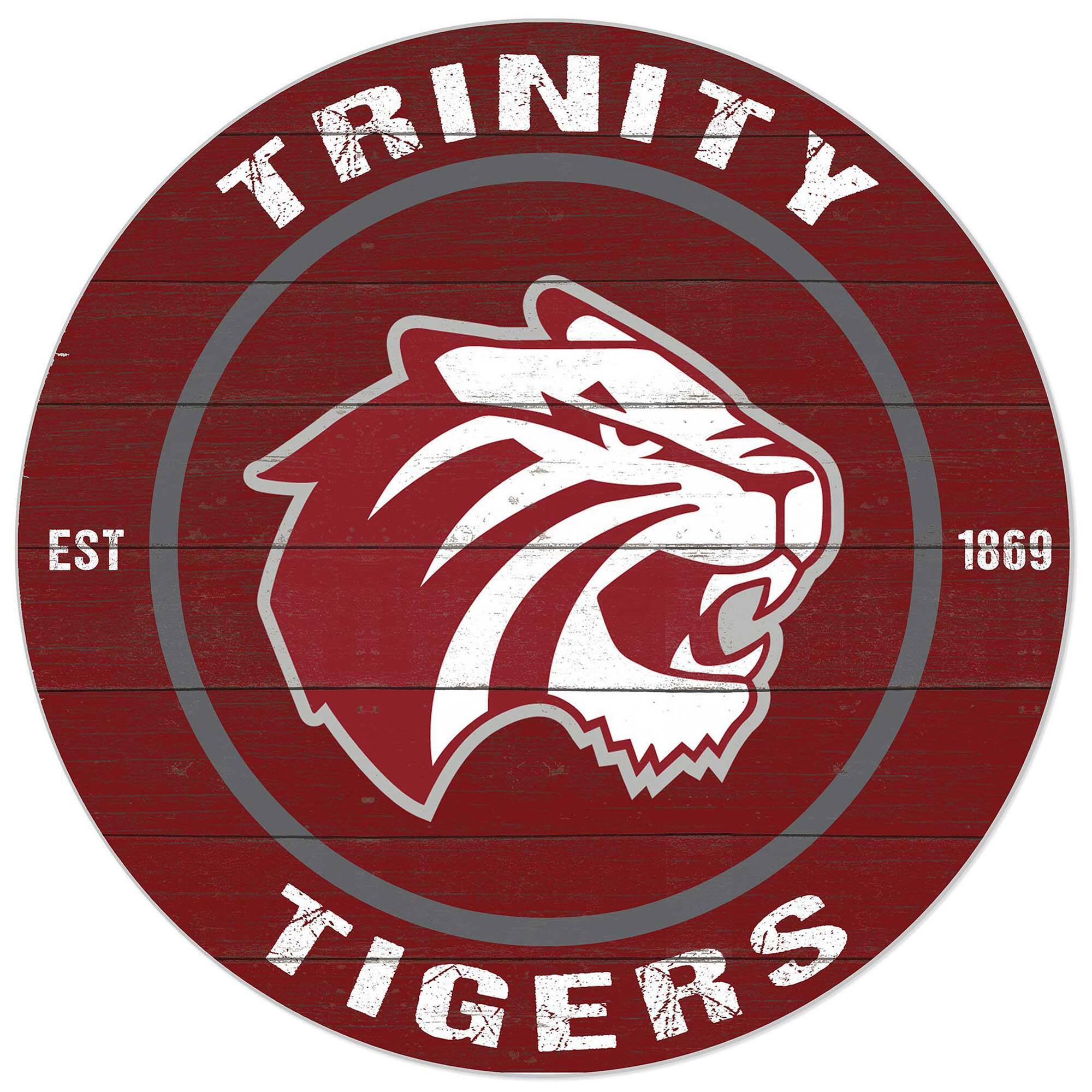 Maroon Trinity Tigers 20'' x 20'' Indoor/Outdoor Circle Sign