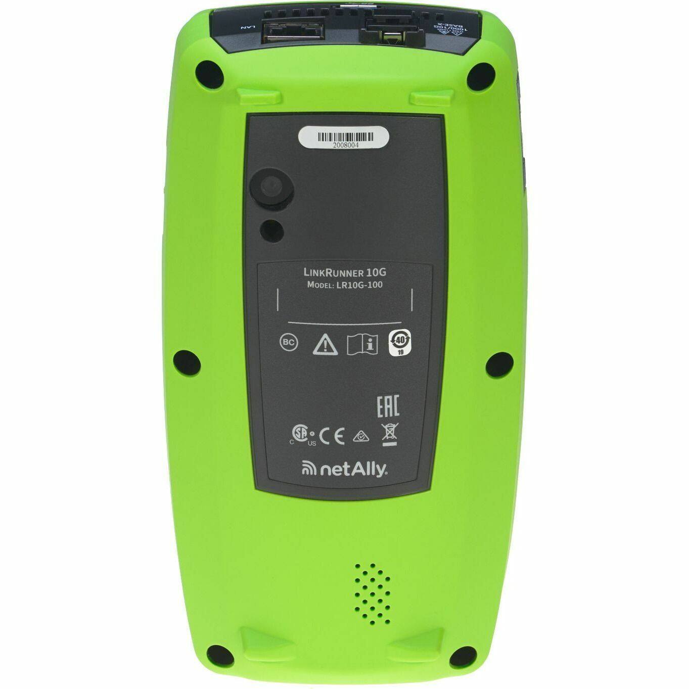 2008001 LINKRUNNER 10G MODEL: LR10G-100 BC ! i 40 1 EAC SA CE C E US netAlly