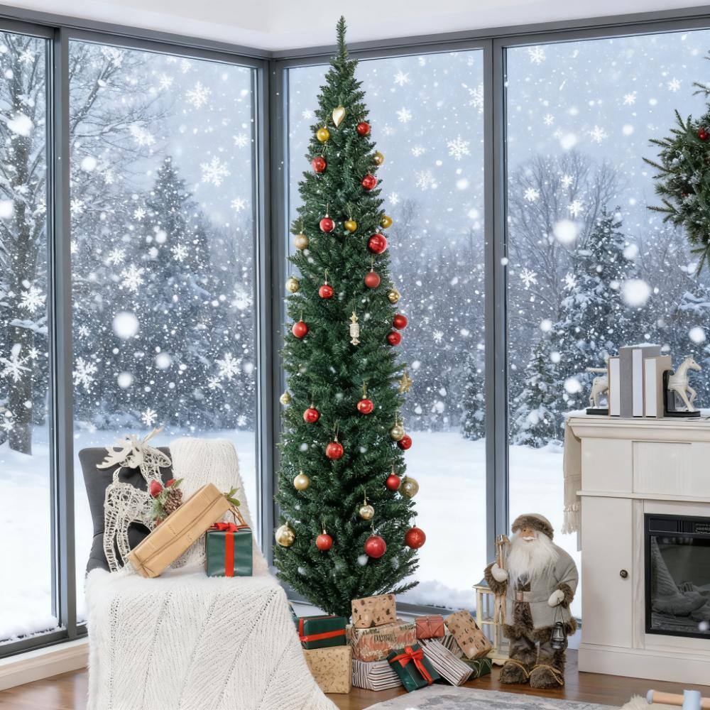 Alt View 1. APRILSOUL - 8ft Artificial Christmas Tree Green - Green.