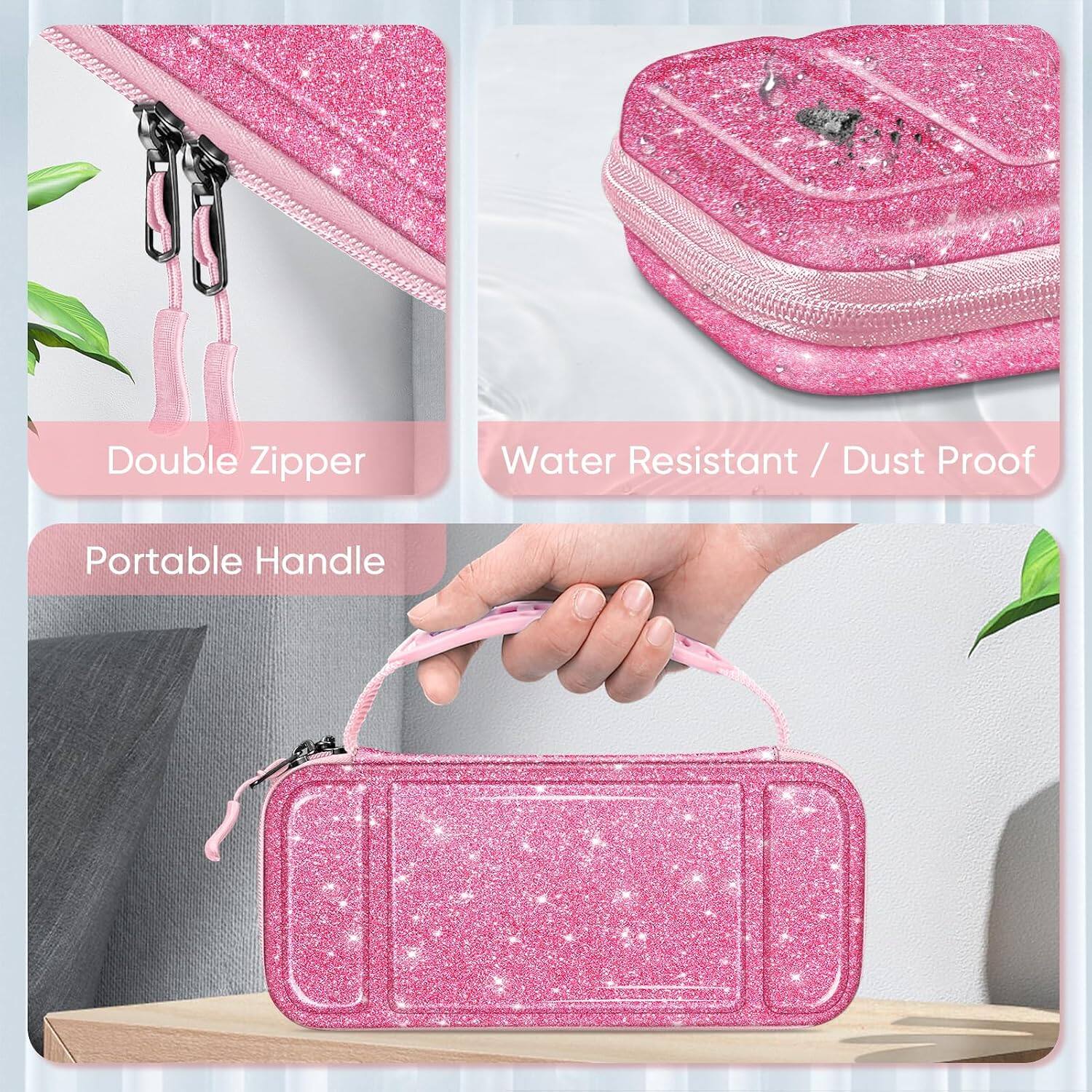 Double Zipper  
Water Resistant / Dust Proof  
Portable Handle