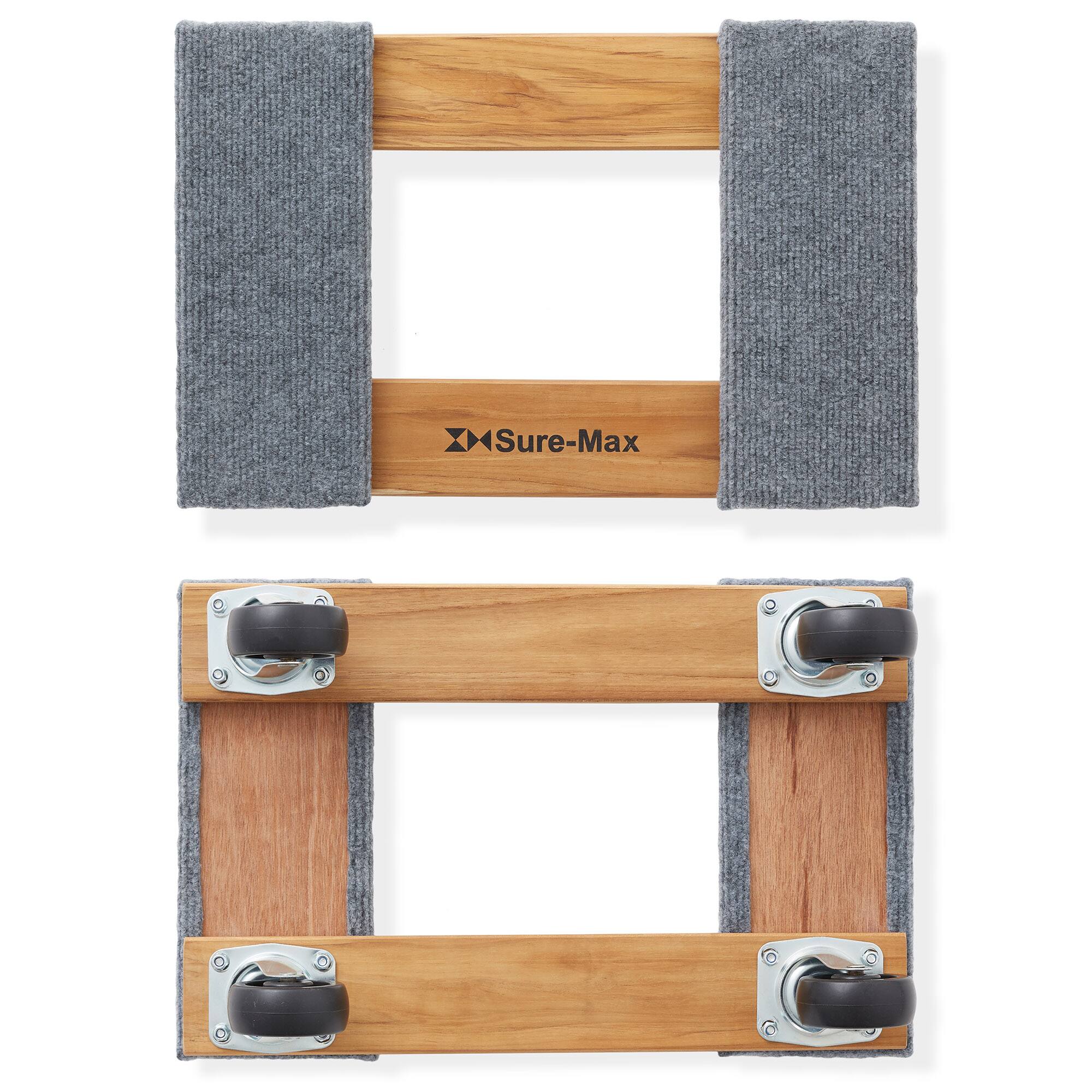 Alt View 1. Sure-Max - Furniture Moving Dolly - 2pk - Hardwood with Swivel Casters - Grey.