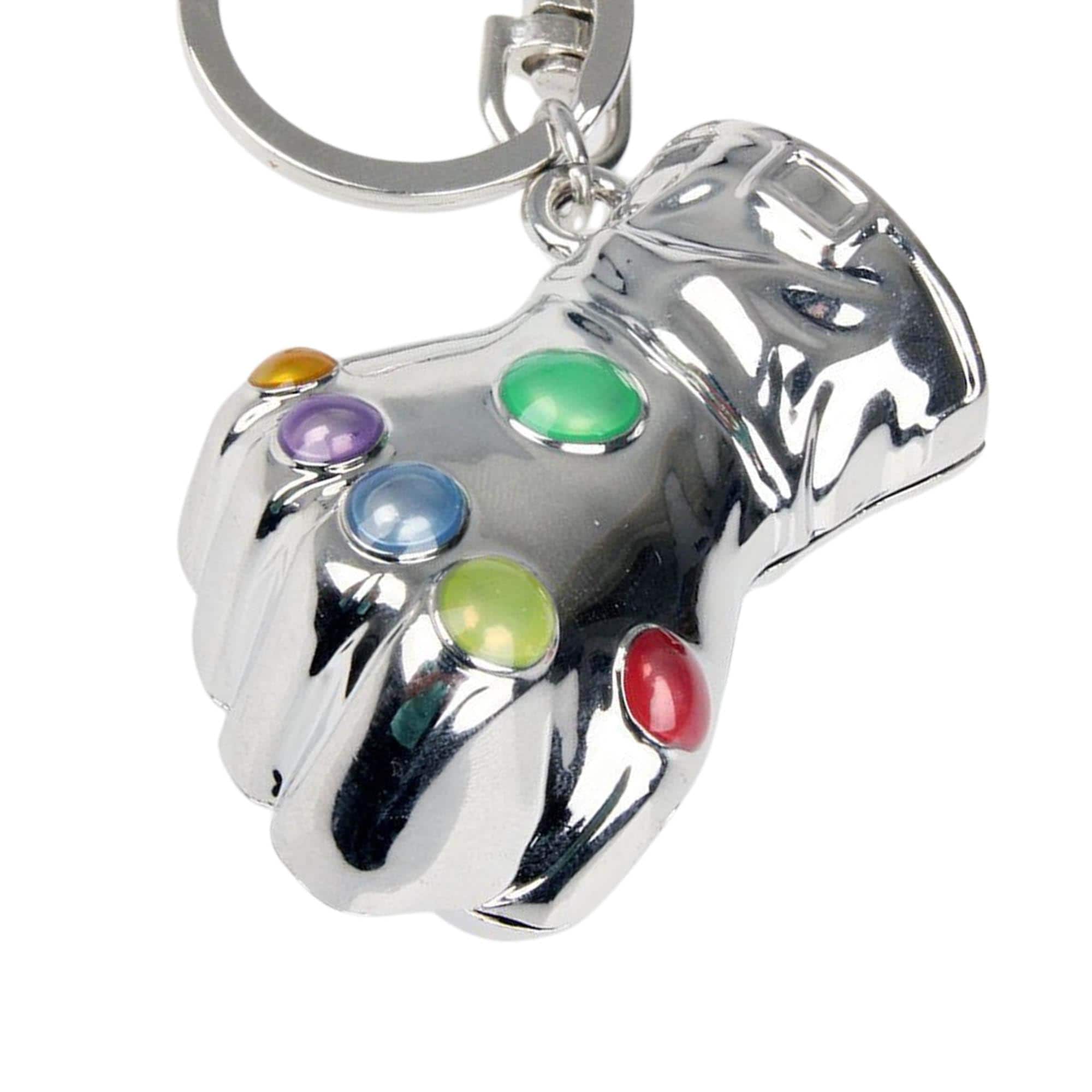 Monogram - Marvel Comics Thanos Infinity Gauntlet Pewter Metal Keyring - Silver