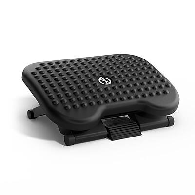 Front. Staples - Ergonomic Tilt Adjustable Footrest - Black.