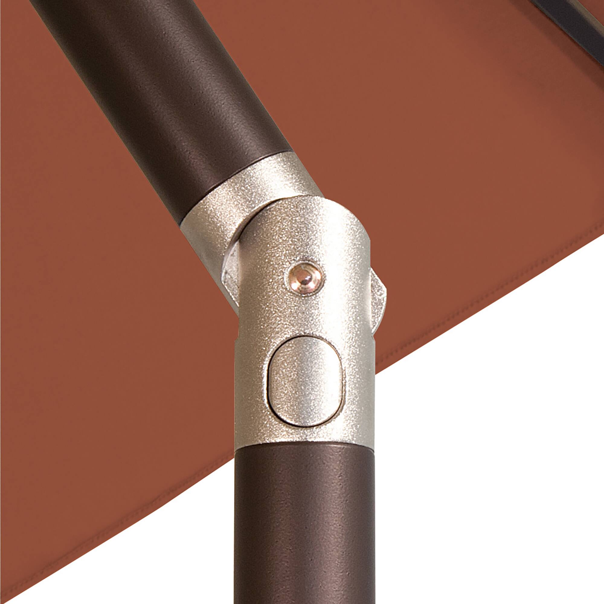 Back. Mondawe - 9' Octagon Patio Umbrella Push Button Tilt Bronze Frame - Henna.