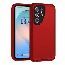 Entronix - Case for Galaxy S26 Ultra - Triple-Layer Heavy Duty Protection - Red