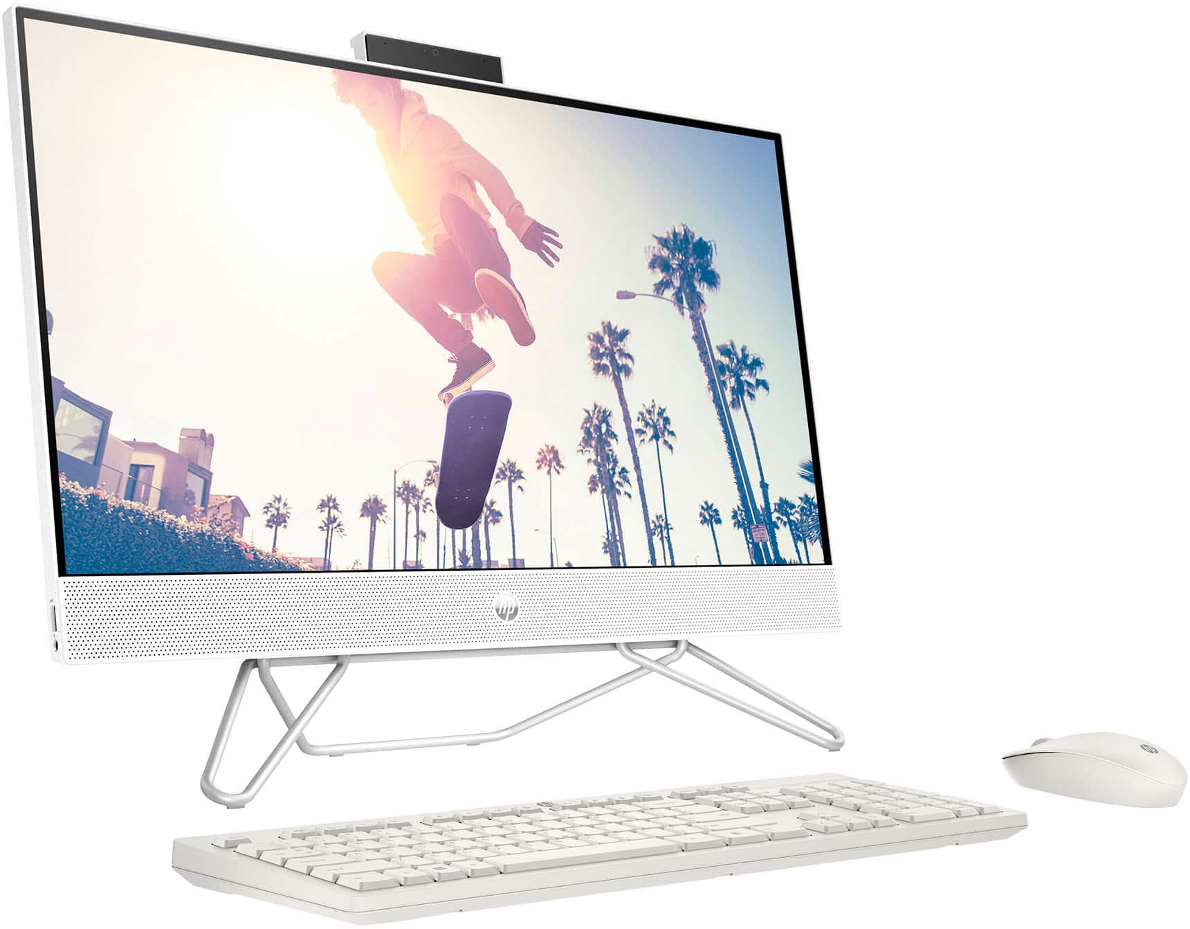 Alt View 5. HP - 23.8" Full HD Touch-Screen All-in-One - Intel Core i5 - 8GB Memory - 512GB SSD - Starry White.