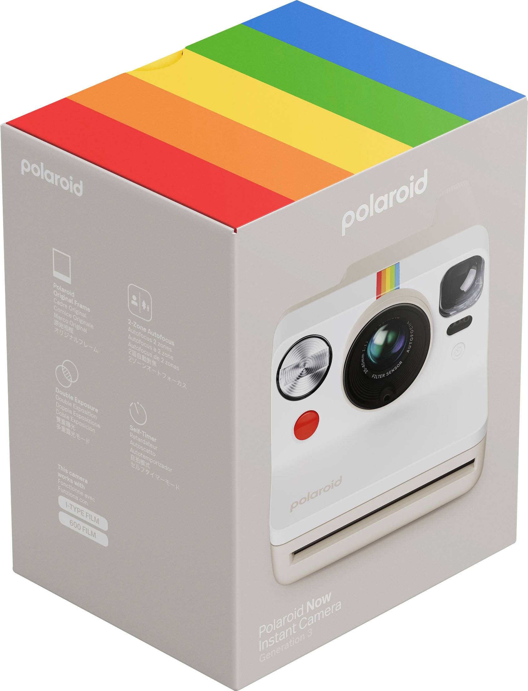 Polaroid Original Cadre Frame  Marco Comice Original  Original Originale 2-Zone  Autofocus Autofocus 1 Autofocus a zones 2 de zone ones 2 Double Double Doppls Exposure Dobdia  Exposicin  Self-Timer Autoscatto This  Autotemporizador works camera with  Funziona WISC con I-TYPE 600 FILM FILM polaroid BIBA AUTOFOCIS 30-40 SENSOR FLTER polaroid Now Polaroid Camera Instant 3