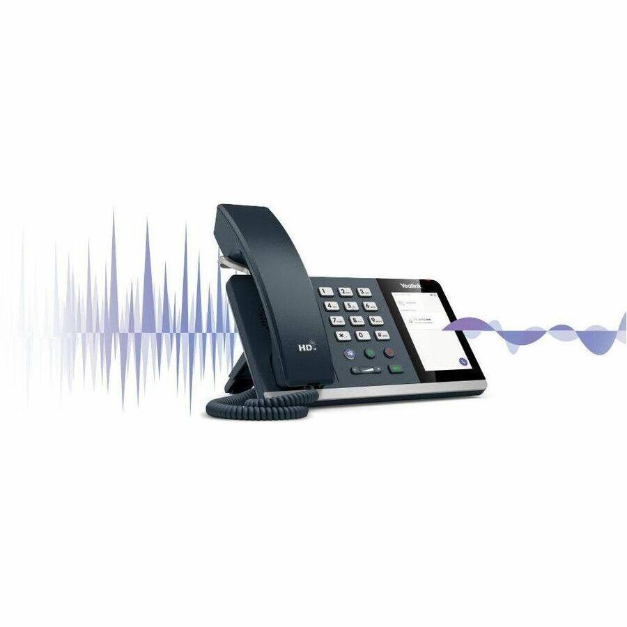 Alt View 4. Yealink - Yealink MP45 IP Phone - Corded - Corded - Wall Mountable, Desktop - VoIP - 4" - Black.