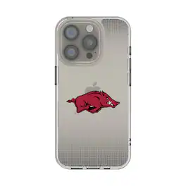 Keyscaper - NCAA - Arkansas Razorbacks Linen Logo iPhone Clear Case - 16e - Multicolor