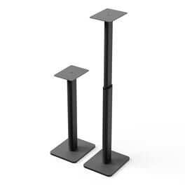 Kanto - SPH Universal Height Adjustable Bookshelf Speaker Stands - Pair - Black