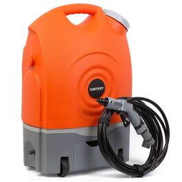 Ivation - Multipurpose Portable Spray Washer - Rechargeable Portable Washer with 12V Plug & Wheels - Orange