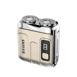 Cluzine - Portable Mini Electric Shaver, 63mm Compact, LED Display, Travel Case Design