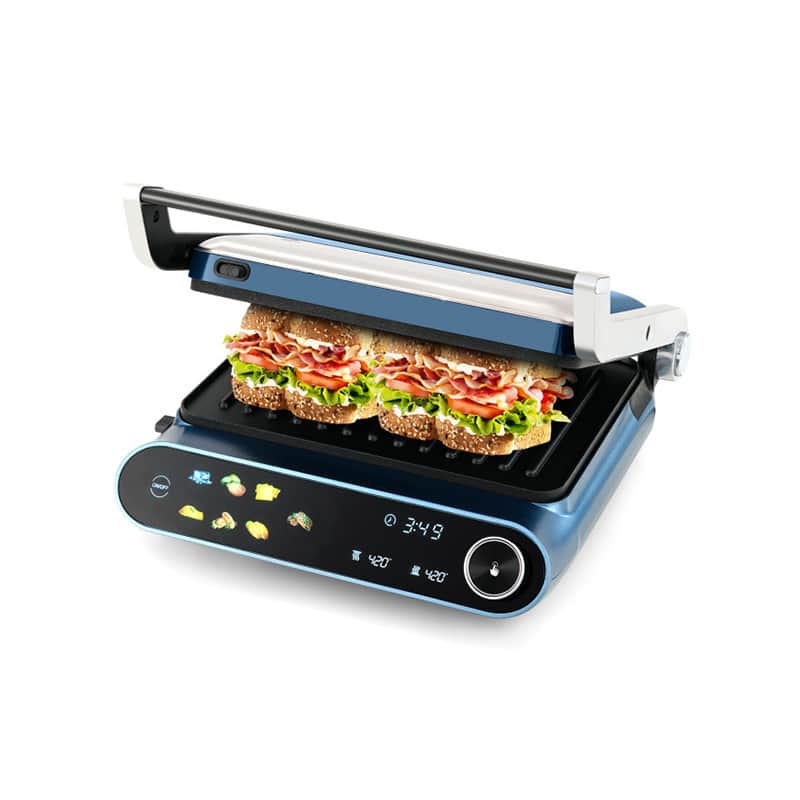 Tiramisubest - Household Indoor Panini Press Grill Sandwich Maker - Blue & Black