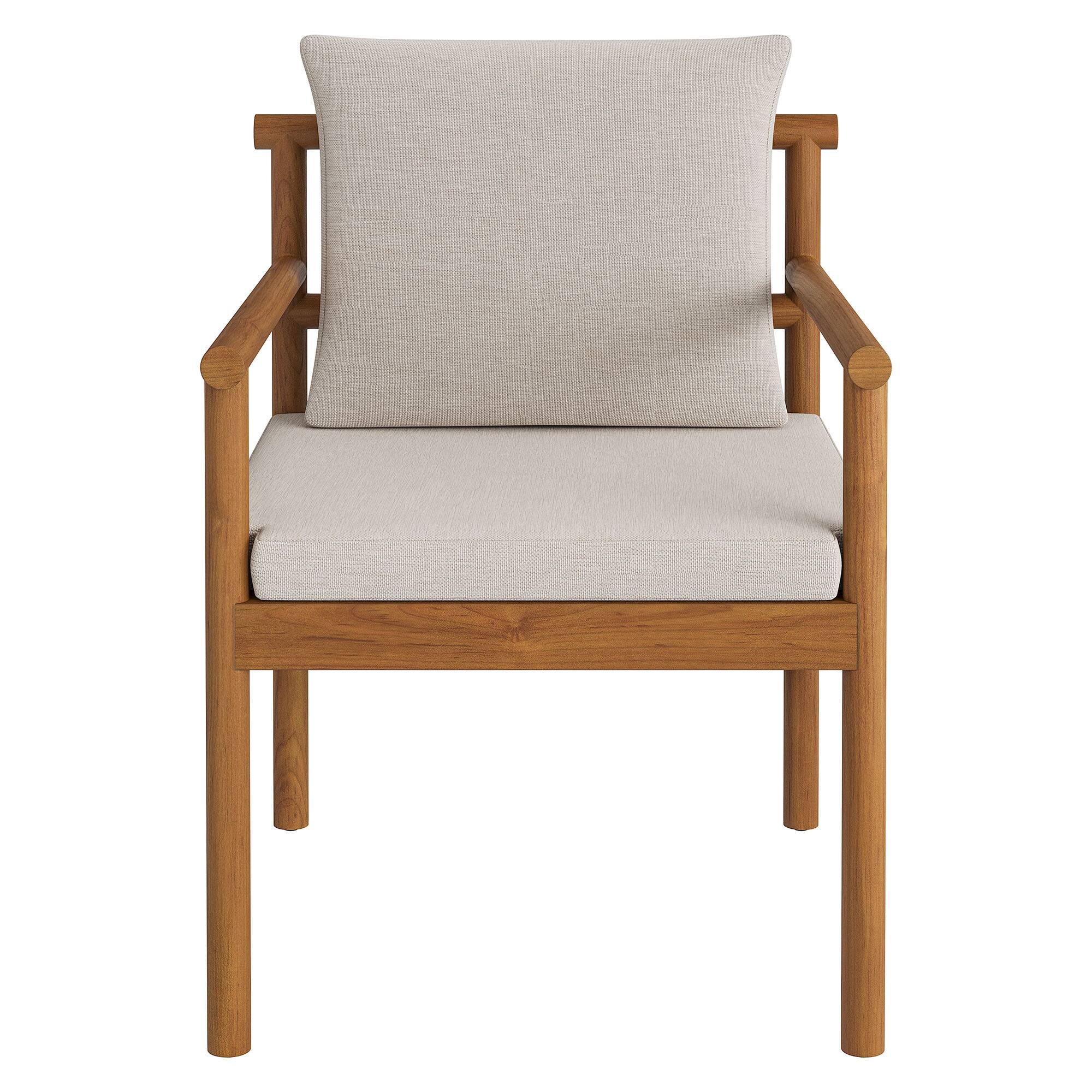 Alt View 4. Modway - Eleni Outdoor Patio Teak Wood Rope Dining Chair by Modway - 32.