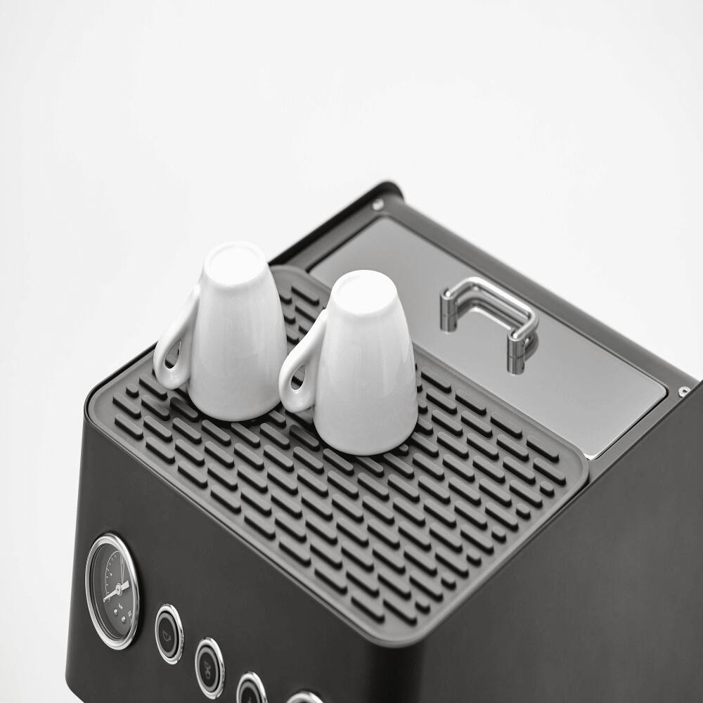 Alt View 6. Plum Chef - Semi-Automatic Espresso Machine 15 Bar 1450W Coffee Maker Ivory White - Ivory White.