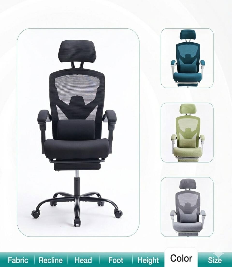 Fabric, Recline, Head, Foot, Height, Color, Size