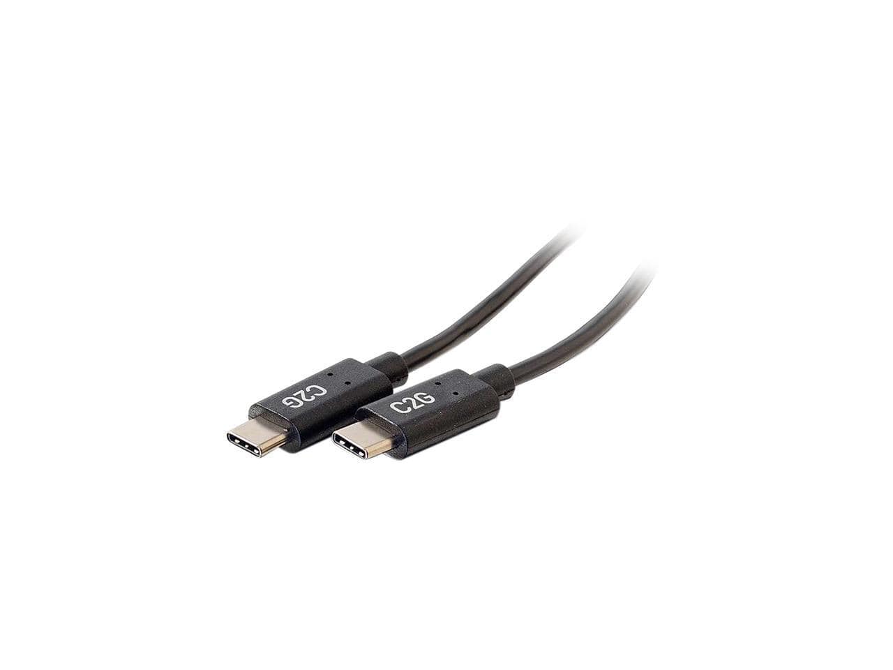 Cables to Go - C2G 28826 USB-C Cable - USB-C 2.0 Male to Male Cable (3A Charging) (6 Feet, 1.82 Meters) - Black