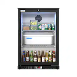 Koolmore - 24 in. One-Door Back Bar Refrigerator - 4.1 Cu Ft. BC-1DSW-BK - Black