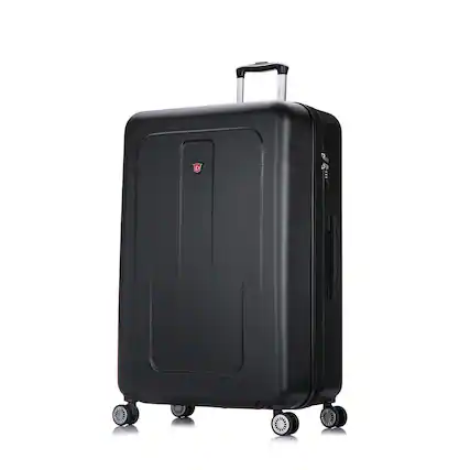 Front. DUKAP - Crypto Lightweight Hardside Spinner Luggage 32" - BLACK.