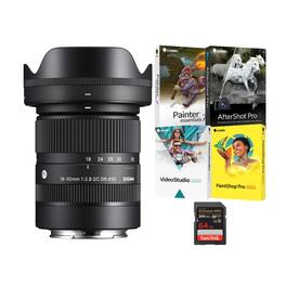 Sigma - 18-50mm f/2.8 DC DN Contemporary Lens (Sony E-Mount) Bundle