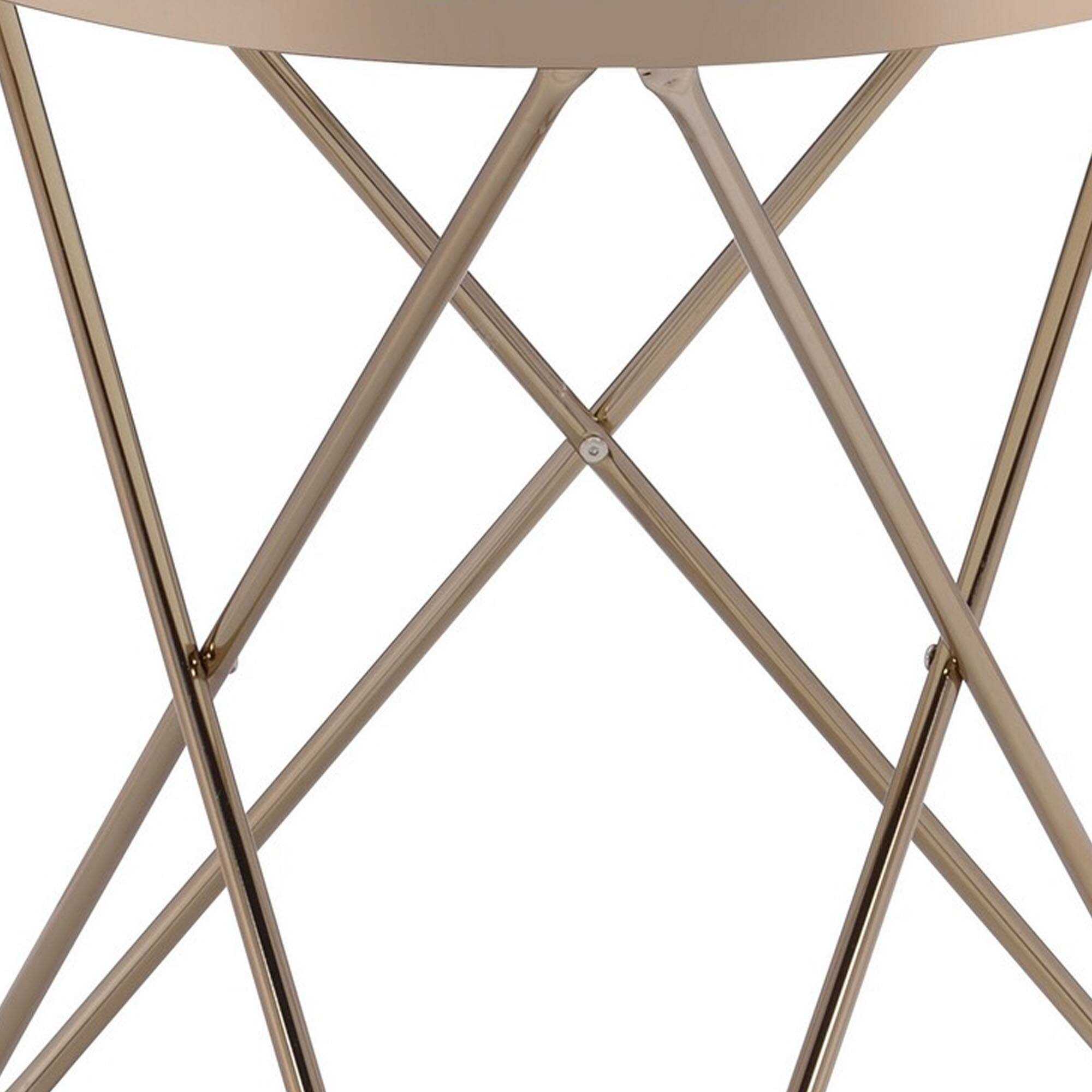 Alt View 2. Manhattan Lane - Valora End Table - Glass & Gold.
