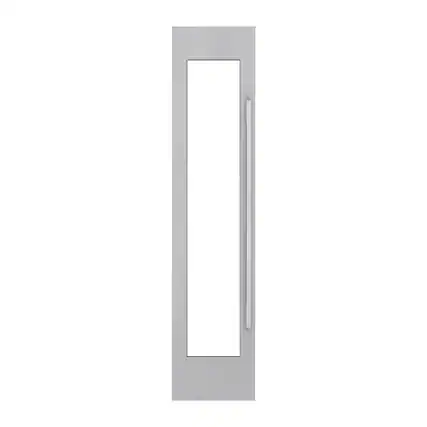 Front. SKS - Transitional Design Panel Kit for Wine Column Left-Hinge 18-Inch - Satin Stainless Steel.