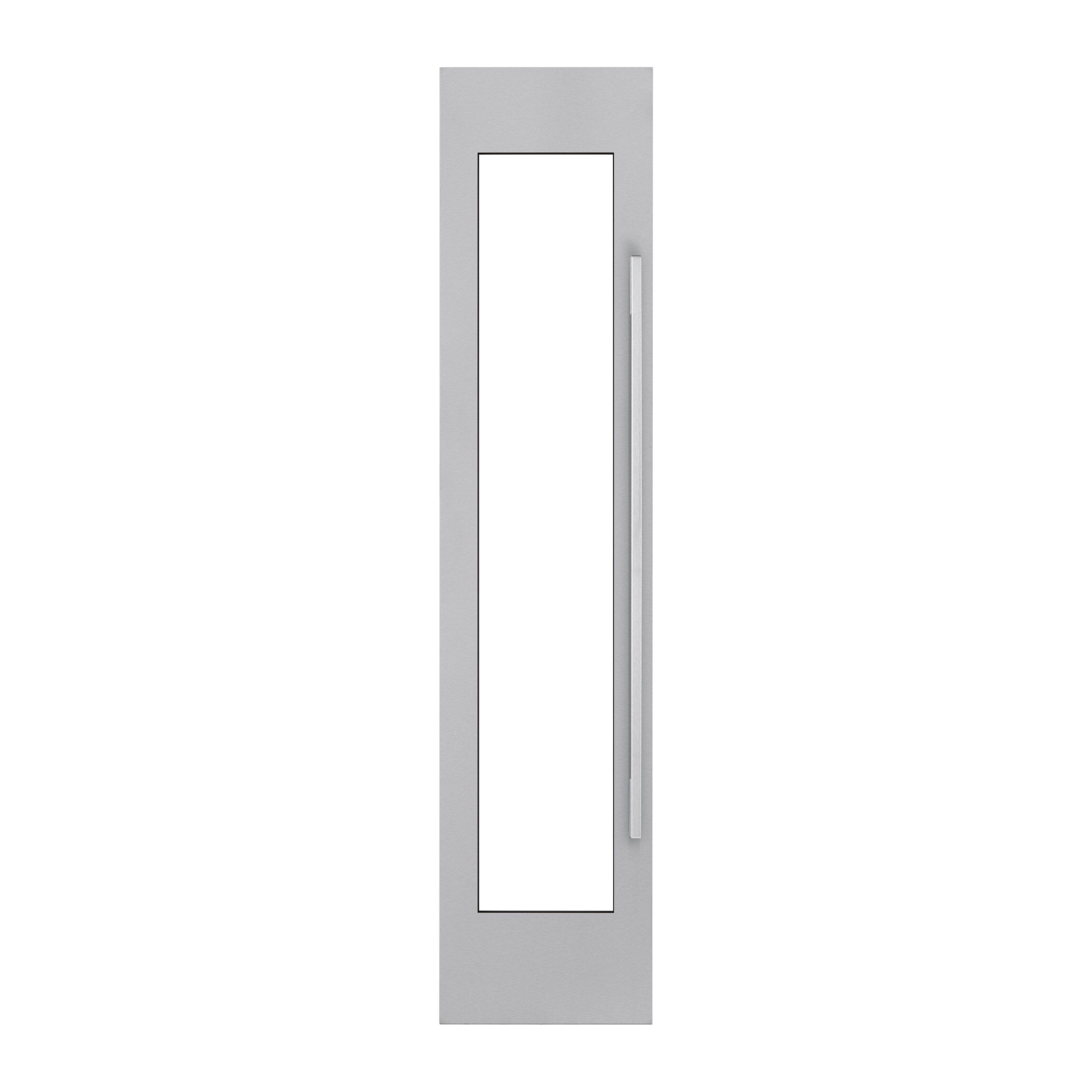 Front. SKS - Transitional Design Panel Kit for Wine Column Left-Hinge 18-Inch - Satin Stainless Steel.