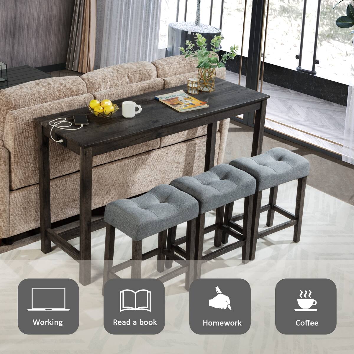 Furniture
Working
Read a book
Homework
Coffee