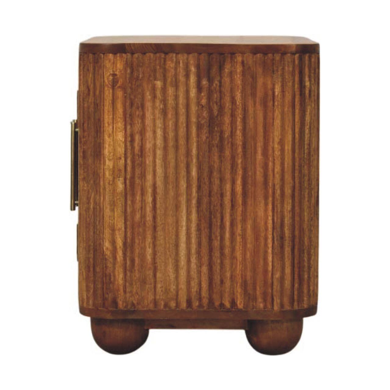 Alt View 8. Artisan Furniture - Artisan Furniture Solid Wood Solis Fluted Mini Sideboard - Brown.