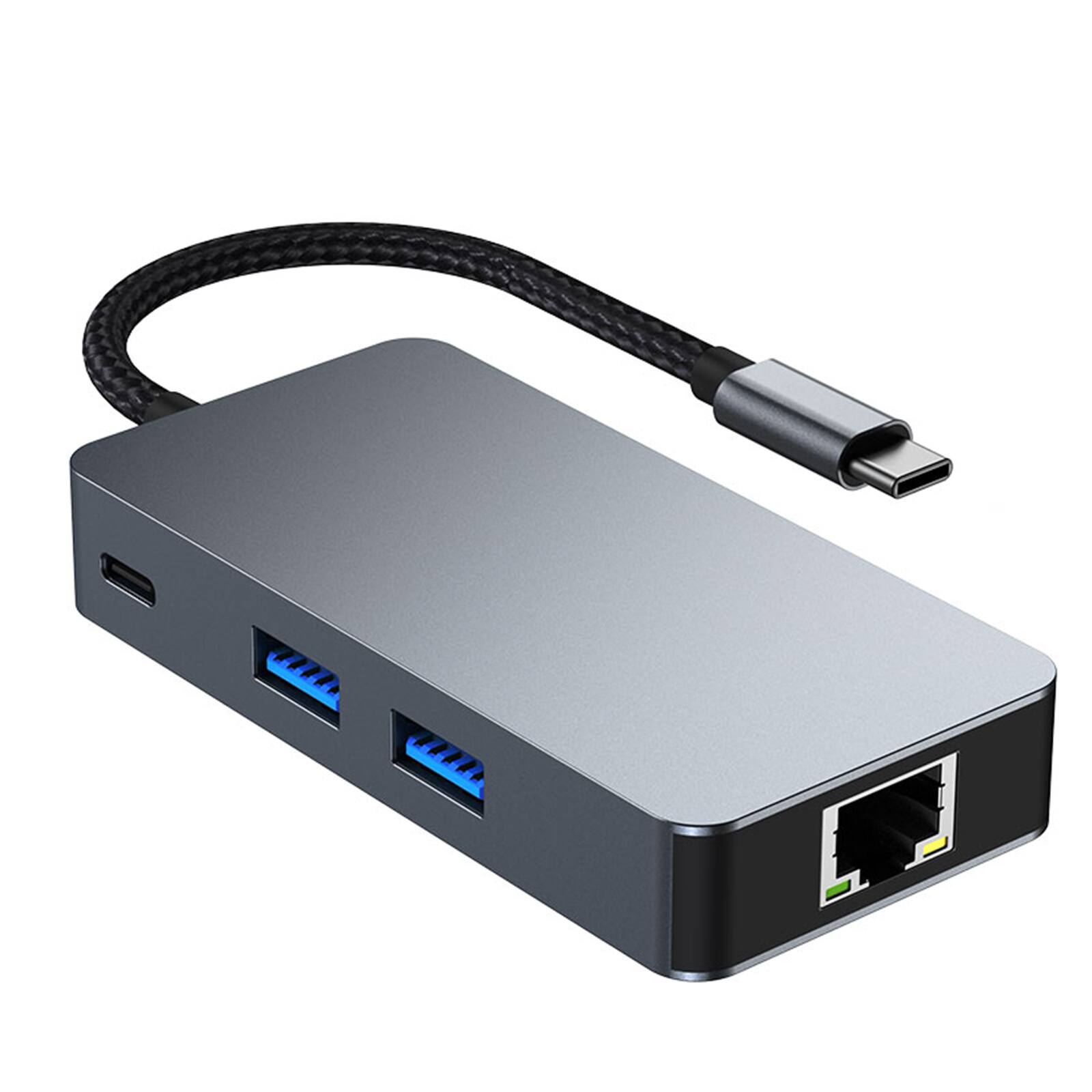 Alt View 10. Topteng - 6-in-1 USB C Hub with Gigabit Ethernet & USB 3.2 - 100W PD, 4K 60Hz HDMI, 3xUSB Ports, Aluminum Dock.