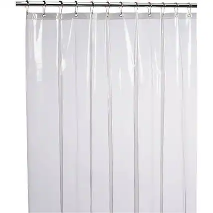 Front. Kate Aurora - Kate Aurora Hotel Heavy Duty 10 Gauge Vinyl Shower Curtain Liners - Super Clear 72" x 72" Standard Shower Curtain Liner - Super Clear.