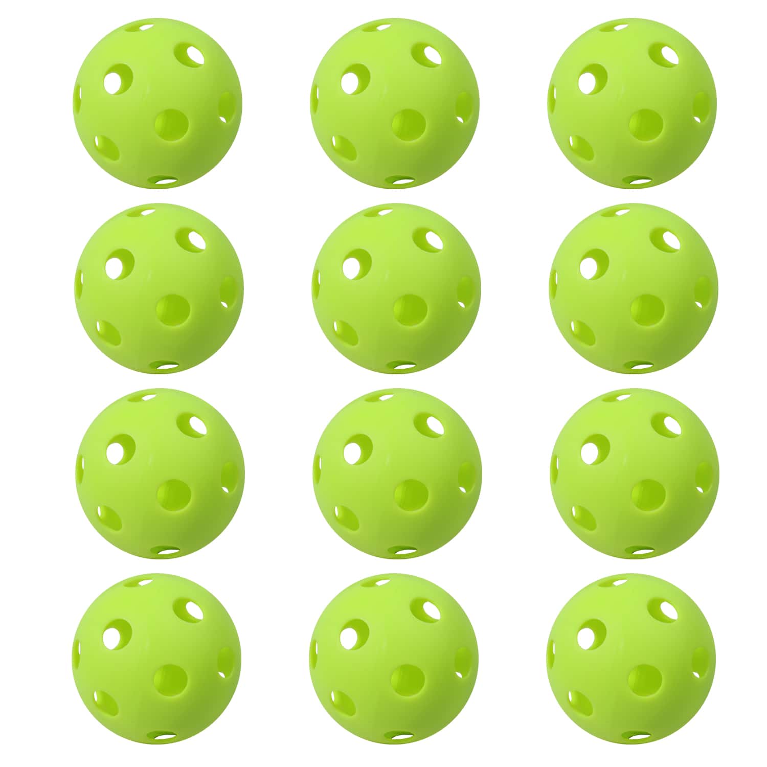 GSE Games & Sports Expert - 12-Pack Plastic Practice Baseballs, Training Baseballs for All Skill Levels - FLUORESCENT
