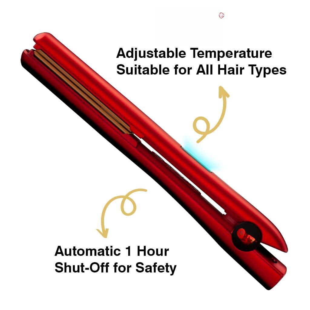 Adjustable Temperature Suitable for All Hair Types  
Automatic 1 Hour Shut-Off for Safety