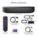 What's in the box: Roku Streambar, Premium High Speed HDMI Cable, Power Adaptor, Roku, Voice Remote, Two AAA Batteries, Optical Cable (optional). Note: Use only if your TV does not have an HDMI-ARC port.