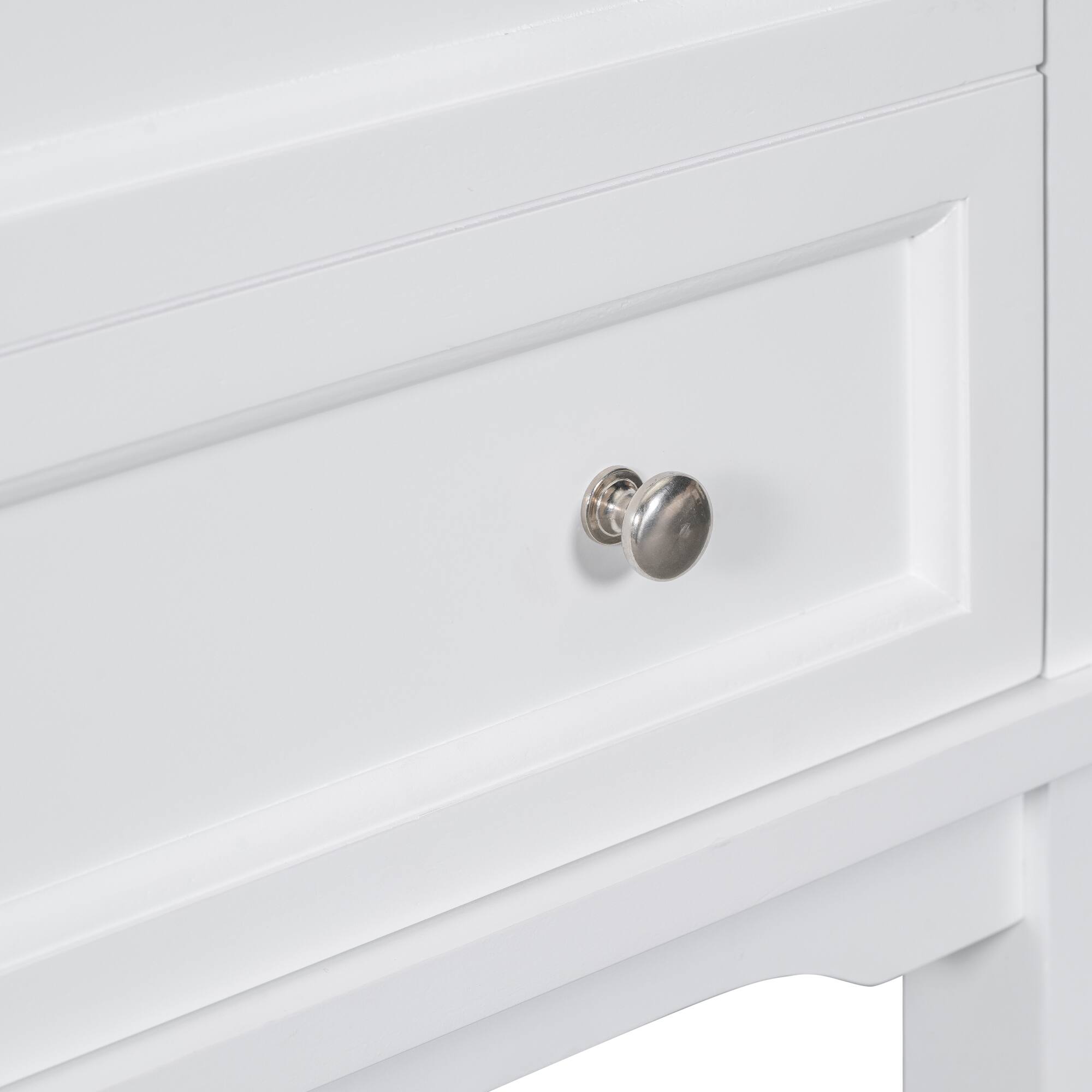 Alt View 7. Tiramisubest - 24" Bathroom Vanity With Sink, Bathroom Storage Cabinet with Drawer and Open Shelf,White - White.