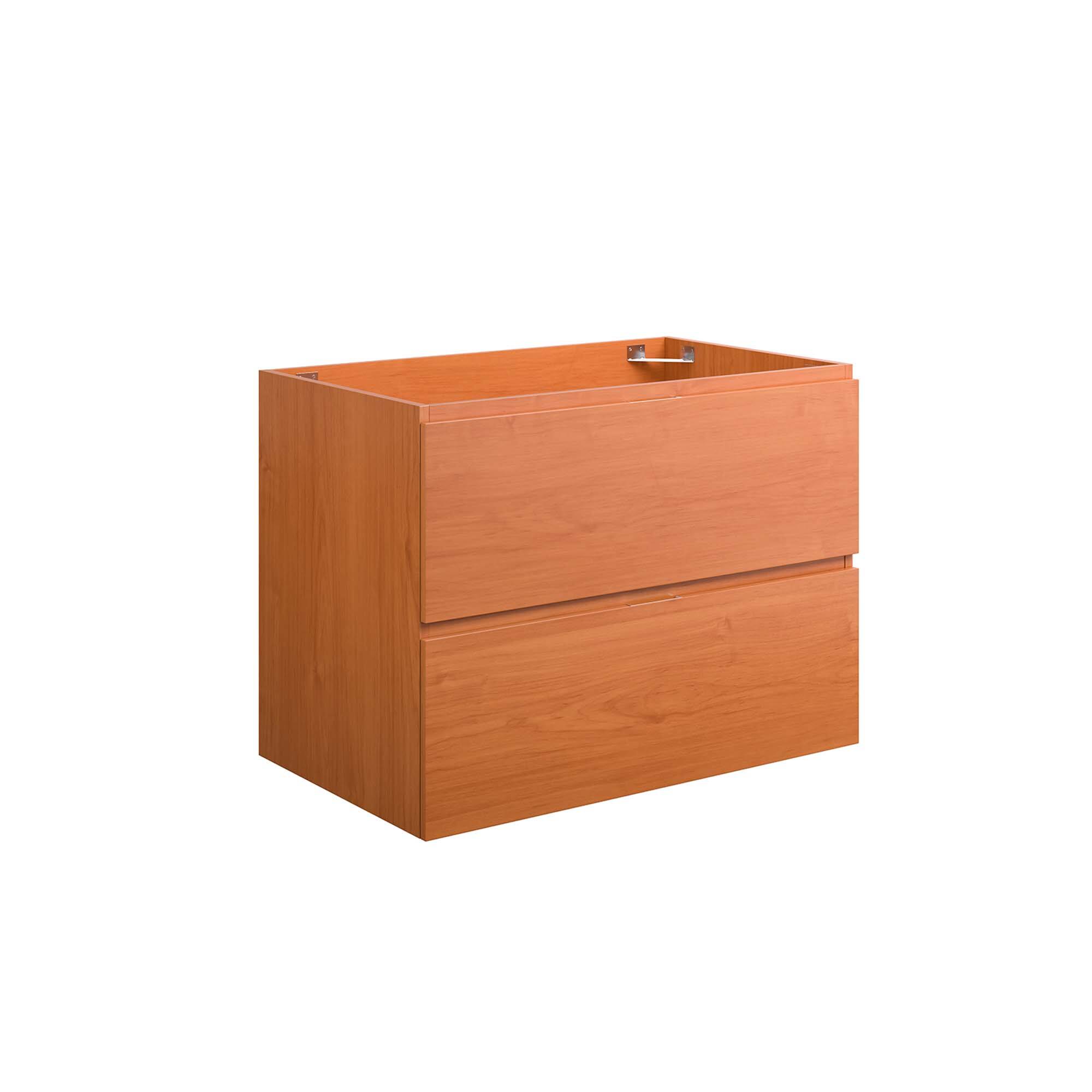 Angle. Modway - Scenic Wall-Mount Bathroom Cabinet Basin Not Included by Modway - Cherry Walnut.