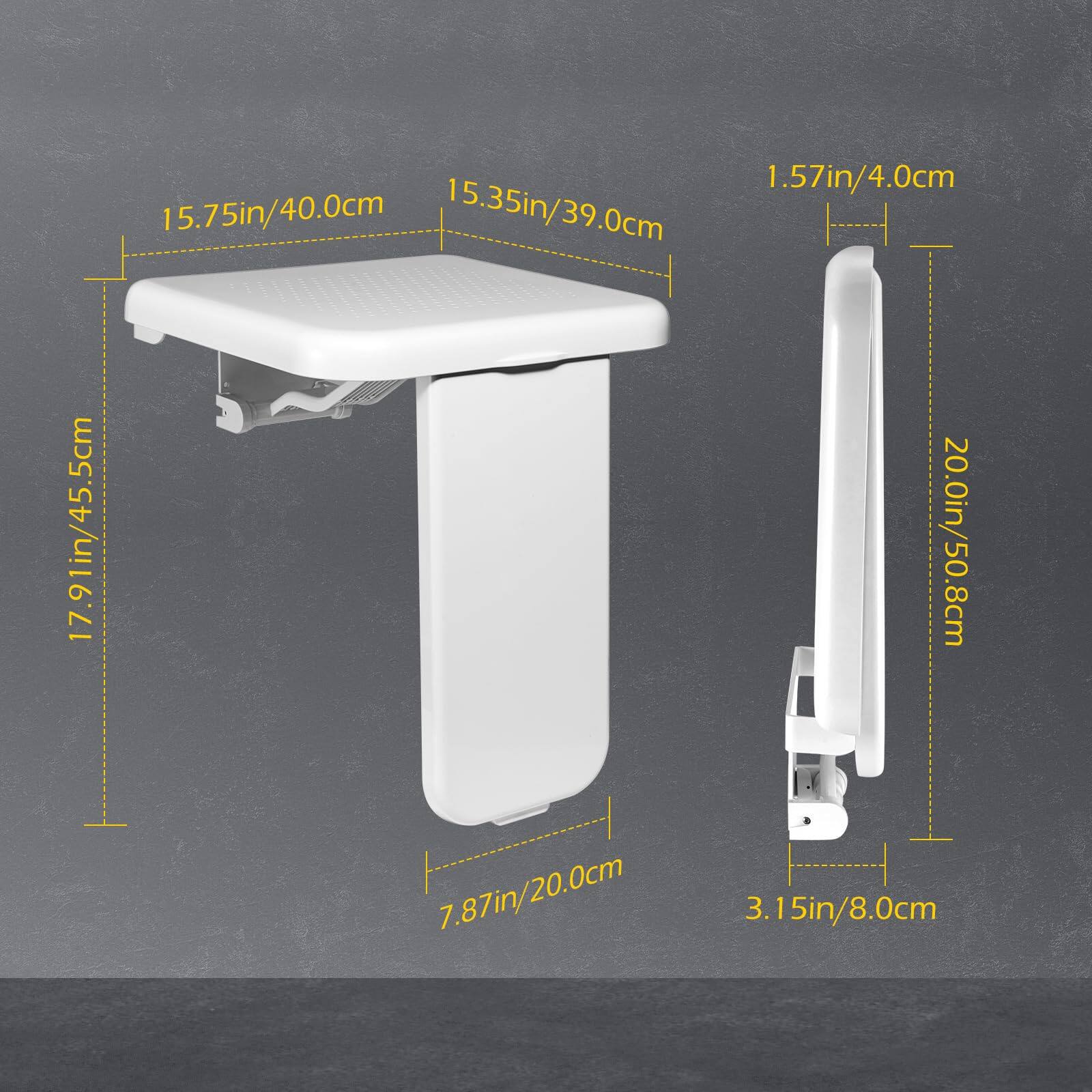 1.57in/4.0cm  
15.75in/40.0cm  
15.35in/39.0cm  
17.91in/45.5cm  
20.0in/50.8cm  
7.87in/20.0cm  
3.15in/8.0cm