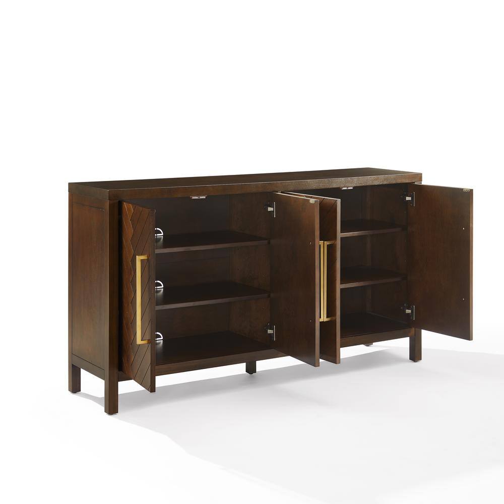 Left. Crosley Furniture - Darcy Sideboard - Dark Brown.