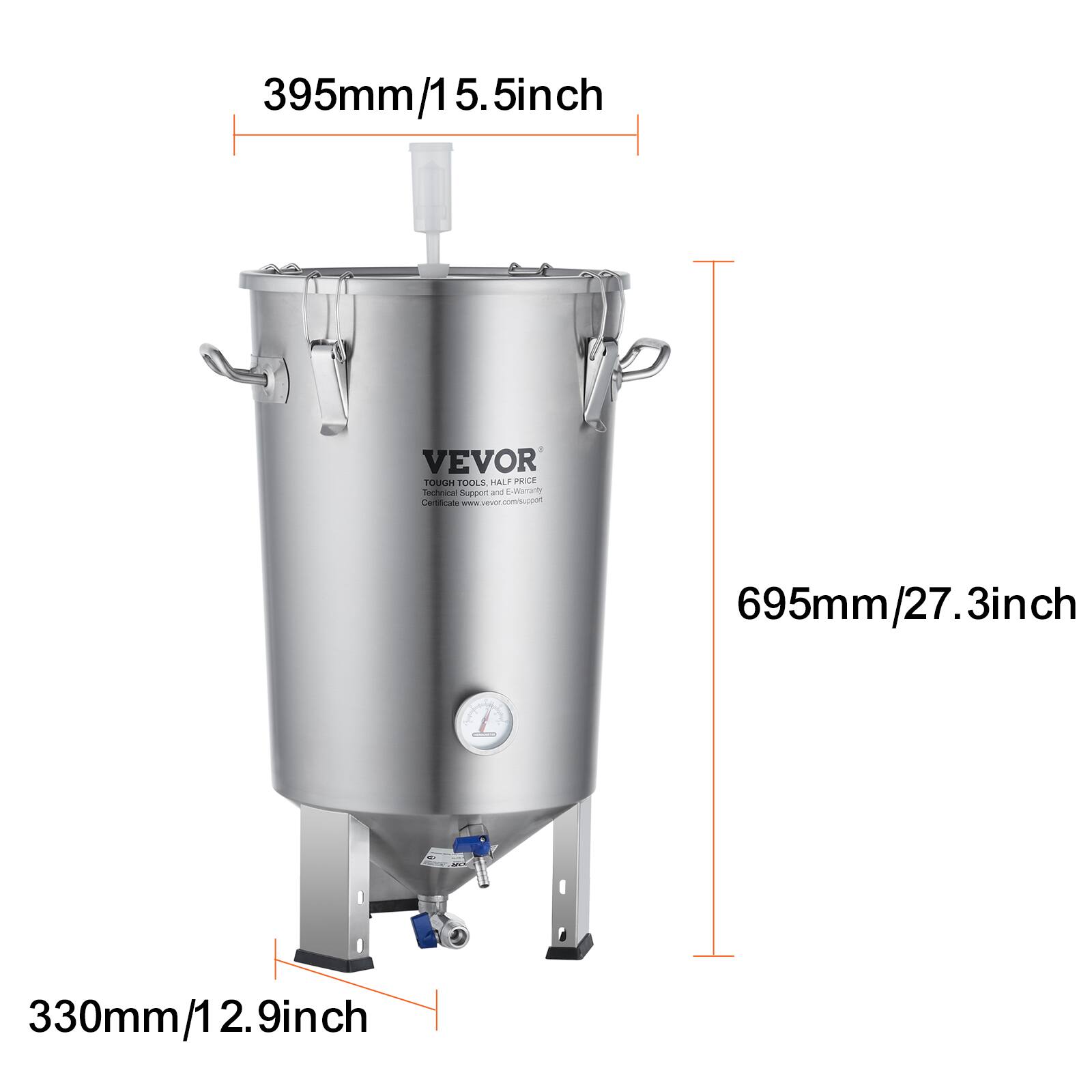 395mm/15.5in  
695mm/27.3in  
330mm/12.9in