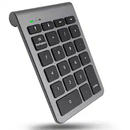 Pacoar Cade - Number Pad For Laptop - Wireless Numeric Keypad 22 Key Data Entry Numpad Compatible With Macbook Ipad Ios Pc Android - Default