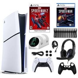 PS5 Spider Man 2 Consle with Miles Morales Game and Accessories Kit - PlayStation 5