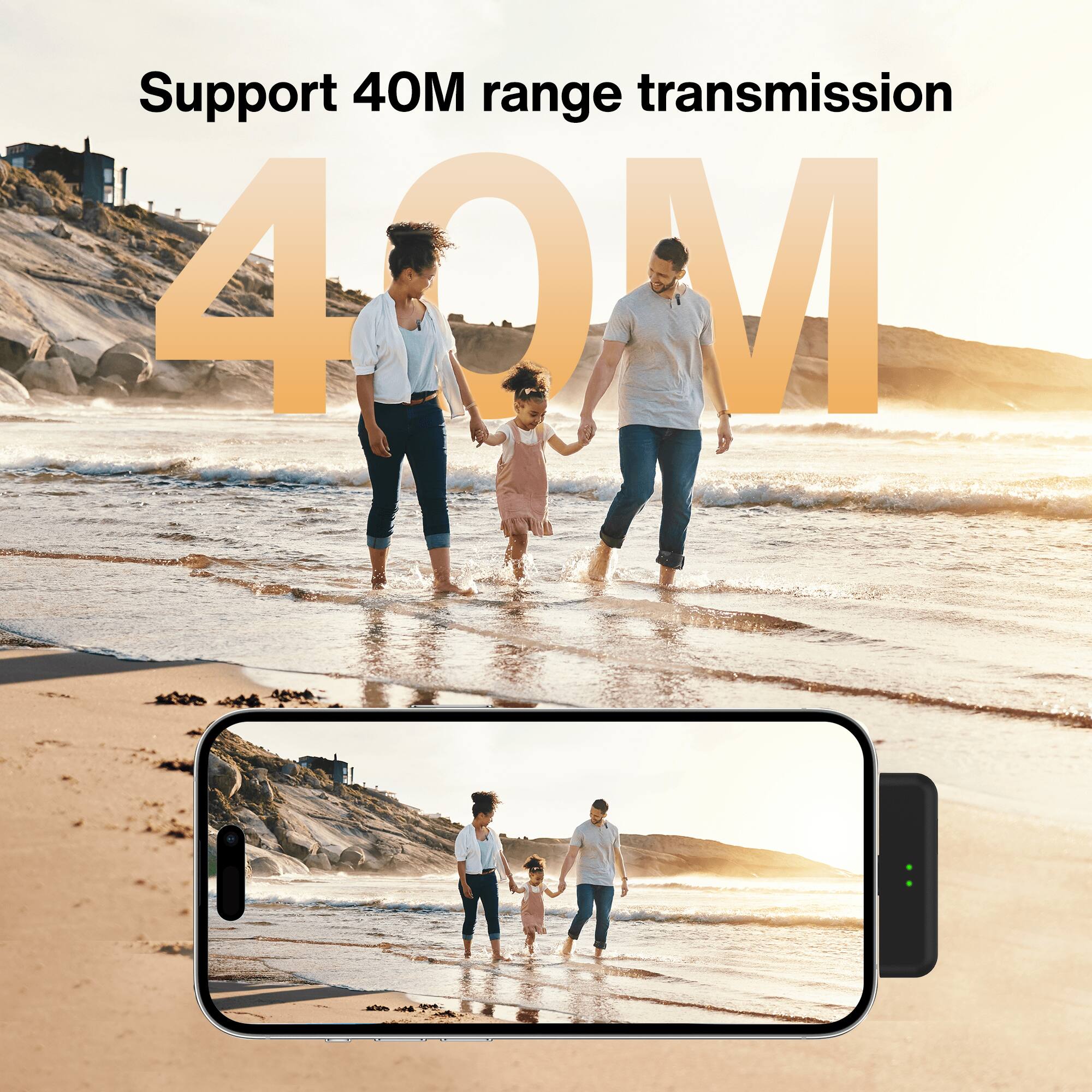 Support 40M range transmission.