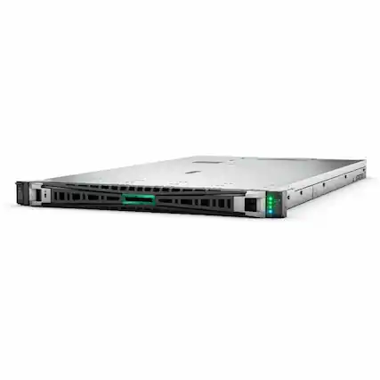 Front. HP - HPE ProLiant DL360 Gen12 1U Rack Server - 1 x Intel Xeon 6517P 3.20 GHz - 64 GB RAM - Serial ATA/600, 12Gb/s SAS, NVMe - Black.