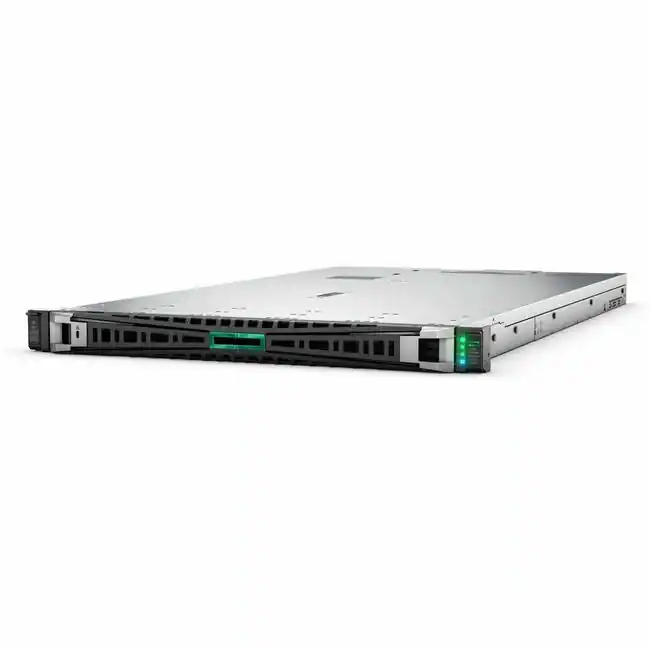Front. HP - HPE ProLiant DL360 Gen12 1U Rack Server - 1 x Intel Xeon 6517P 3.20 GHz - 64 GB RAM - Serial ATA/600, 12Gb/s SAS, NVMe - Black.