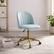 Alt View 18. Linon Home Décor - Andrea Plush Velvet Fabric Rolling Desk Chair - Light Blue.