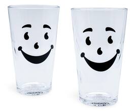Toynk - Kool-Aid Man 16-Ounce Pint Glasses | Set of 2 - Clear