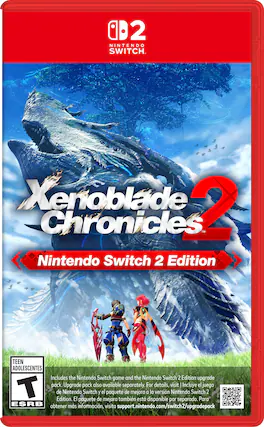 2 NINTENDO SWITCH Xenoblade 2 Chronicles 2 Edition TEEN ADOLESCENTES Includes the Nintendo Switch game and the Nintendo Switch 2 Edition upgrade pack. Upgrade pack also available separately. For details, visit | Incluye el juego T de Edition. Nintendo El paquete Switch de y el mejora paquete tambin de mejora est a disponible la versin por Nintendo separado. Switch Para obtener ms informacin, visita support.nintendo.com/switch2/upgradepack - T (Teen 13+)