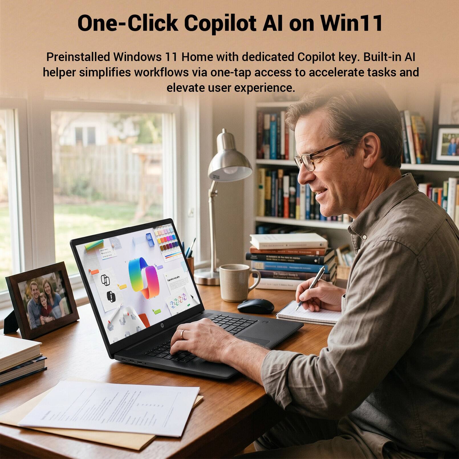 One-Click Copilot AI on Win11

Preinstalled Windows 11 Home with dedicated Copilot key. Built-in AI helper simplifies workflows via one-tap access to accelerate tasks and elevate user experience.

BOD0 - 7 120 22 N