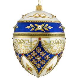 Joy to the World Collectibles - Joy to the World Glitterazzi Regal Jeweled Egg Polish Glass Christmas Tree Ornament Royal Poland - Multicolor
